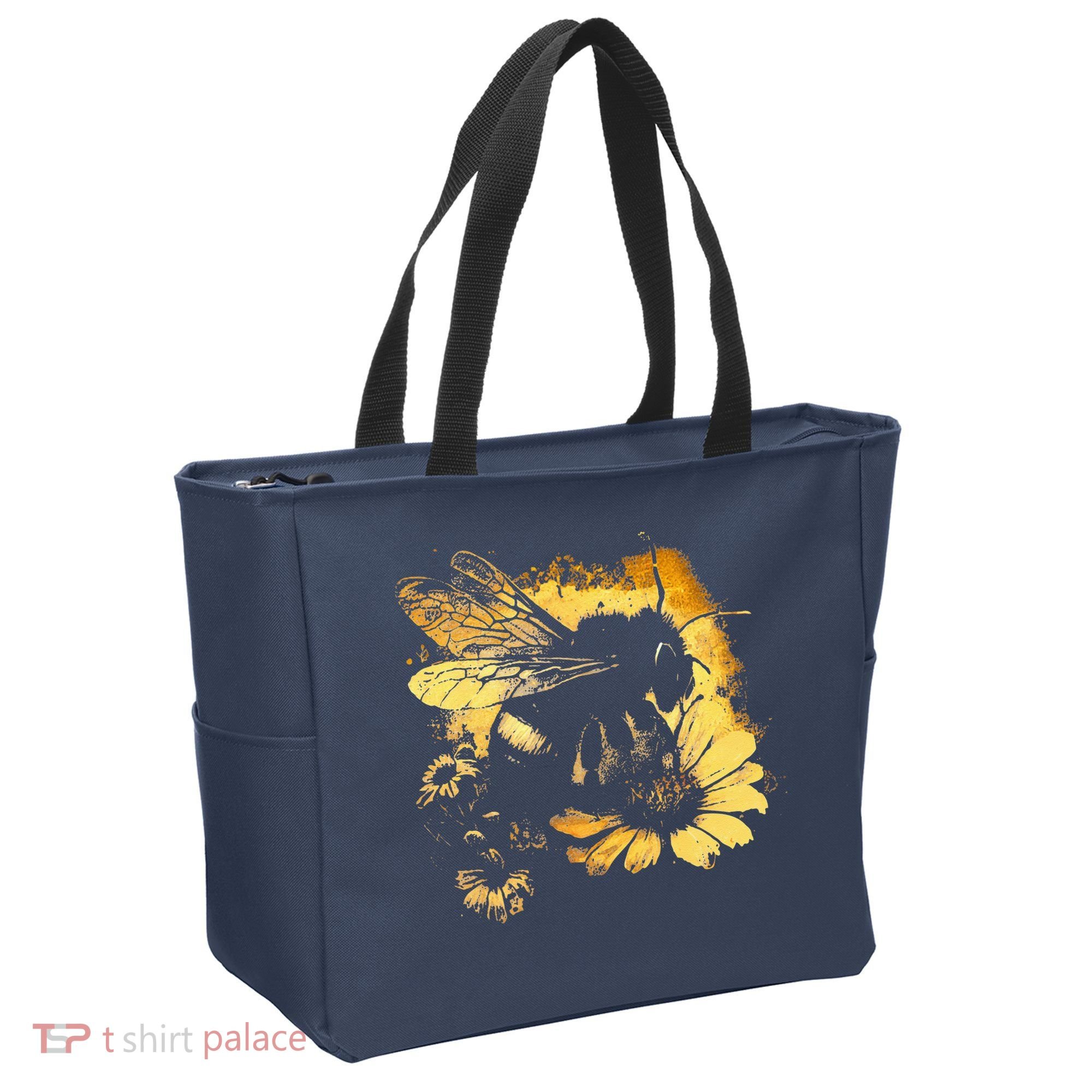 Honeybee And Bumble Bee For American Hive Beekeepers Tote Bag