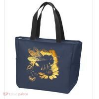 Honeybee And Bumble Bee For American Hive Beekeepers Tote Bag thumb 3