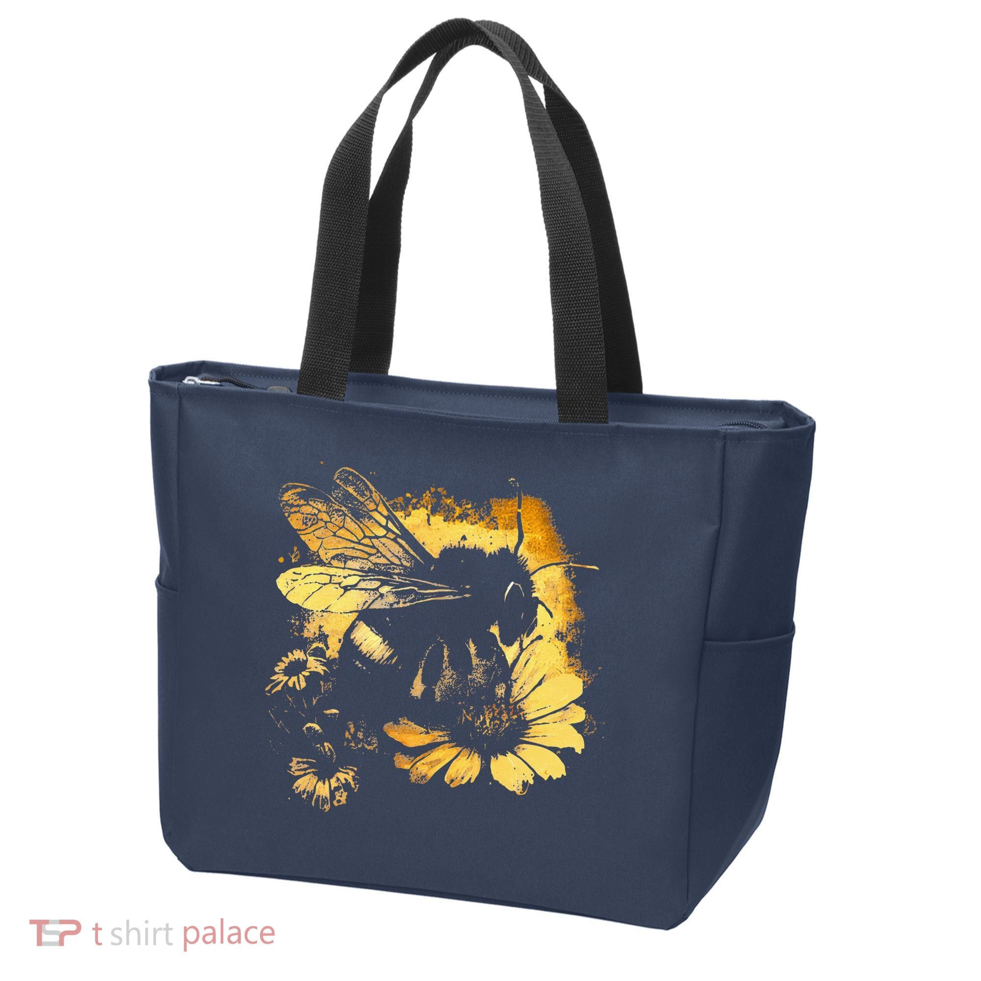 Honeybee And Bumble Bee For American Hive Beekeepers Tote Bag