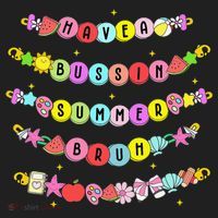 Have A Bussin Summer Bruh Riendship Bracelets Teacher Women's Sweatshirt thumb 2