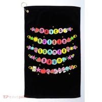 Have A Bussin Summer Bruh Riendship Bracelets Teacher Golf Towel thumb 0