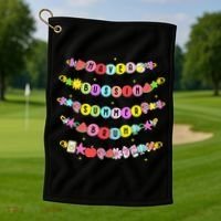 Have A Bussin Summer Bruh Riendship Bracelets Teacher Golf Towel thumb 1