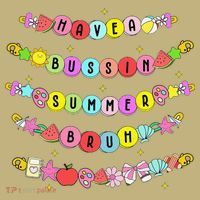 Have A Bussin Summer Bruh Riendship Bracelets Teacher Sweatshirt thumb 2