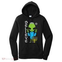 Hanukkah Alien Believe Chanukah Jewish Space Women Women's Hoodie thumb 0