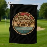 Hooties And Blowfish Retro Cassette 80s Rock Music Golf Towel thumb 1