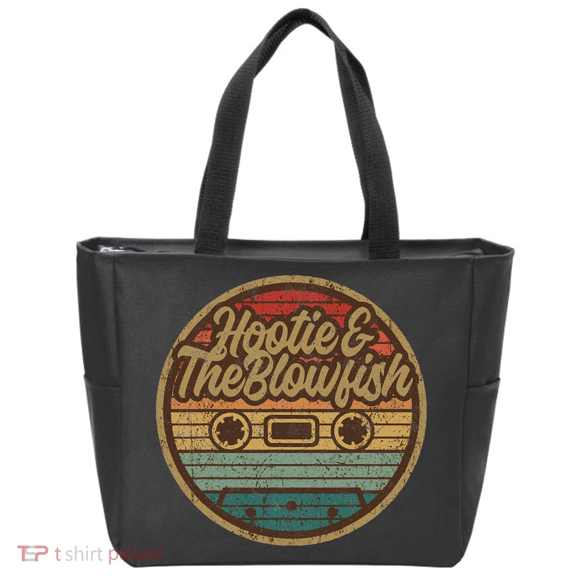 Hooties And Blowfish Retro Cassette 80s Rock Music Tote Bag