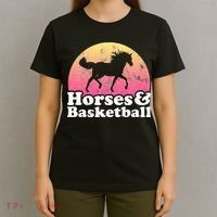 Horse and Basketball  or Horses T-Shirt thumb 4