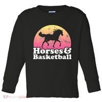 Horse and Basketball  or Horses Toddler Long Sleeve Shirt thumb 0