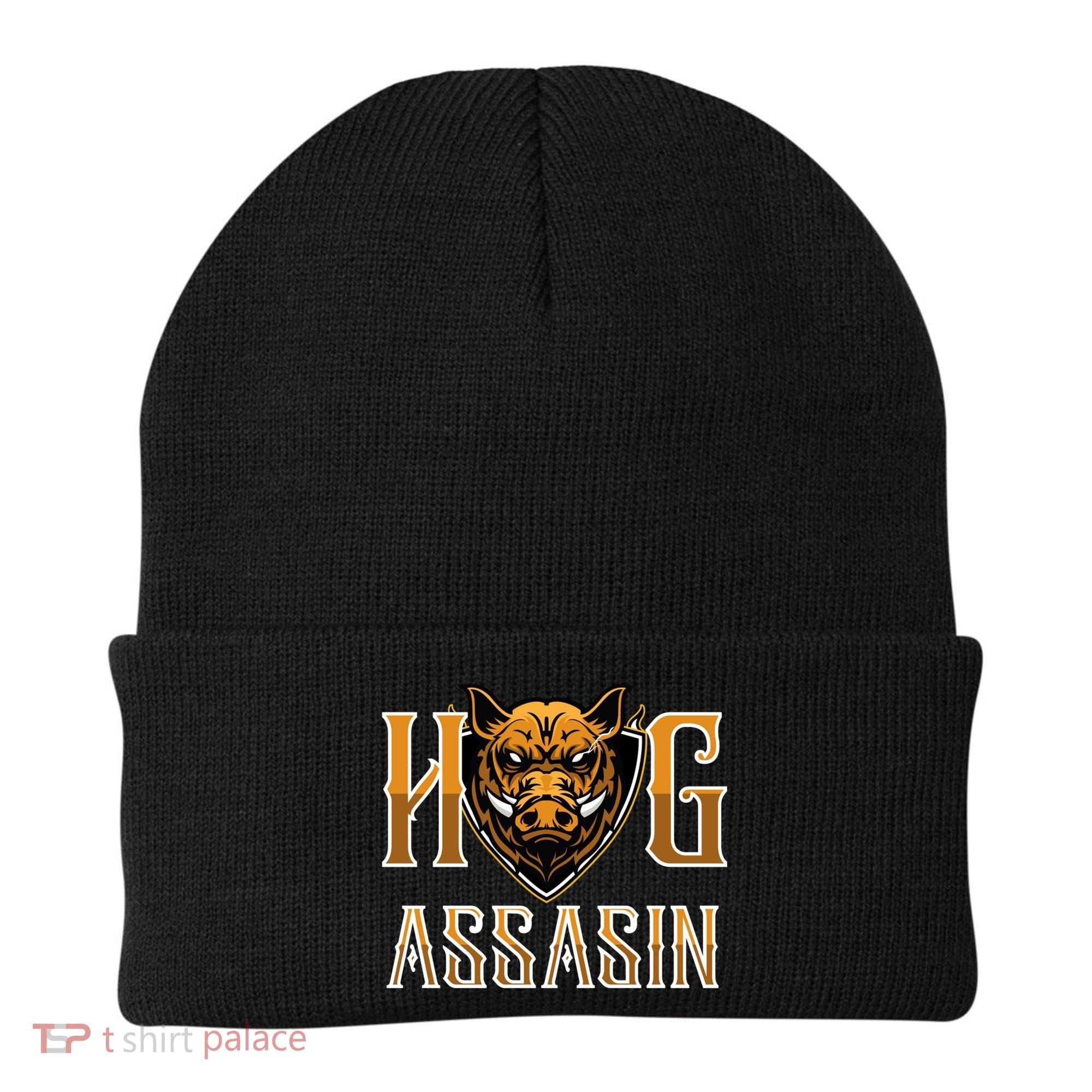Hog And Boar Assasin Animal Hunter Hog Gift Beanie