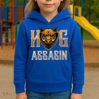 Hog And Boar Assasin Animal Hunter Hog Gift Kids Hoodie thumb 3