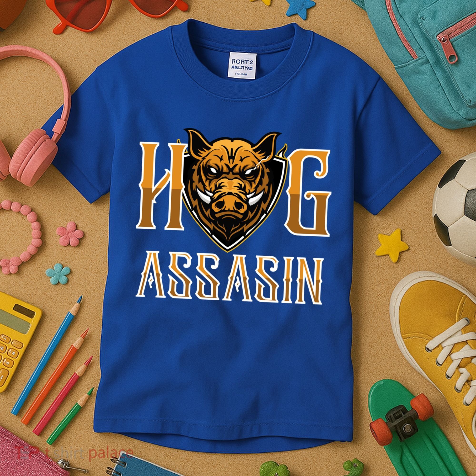 Hog And Boar Assasin Animal Hunter Hog Gift Kids T-Shirt