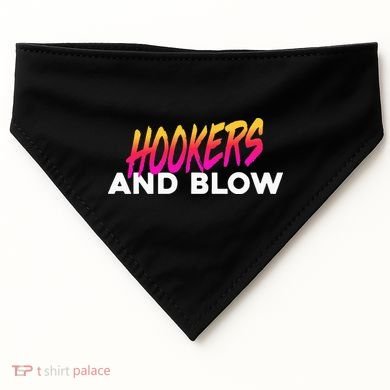 Hookers And Blow Funny Meme USA-Made Doggie Bandana