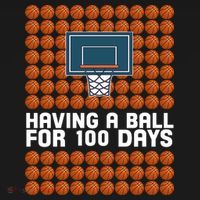 Having A Ball For 100 Days Of School Basketball Visor thumb 3