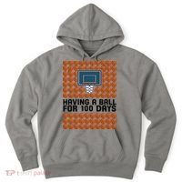 Having A Ball For 100 Days Of School Basketball Hoodie thumb 0