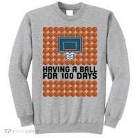 Having A Ball For 100 Days Of School Basketball Sweatshirt thumb 0