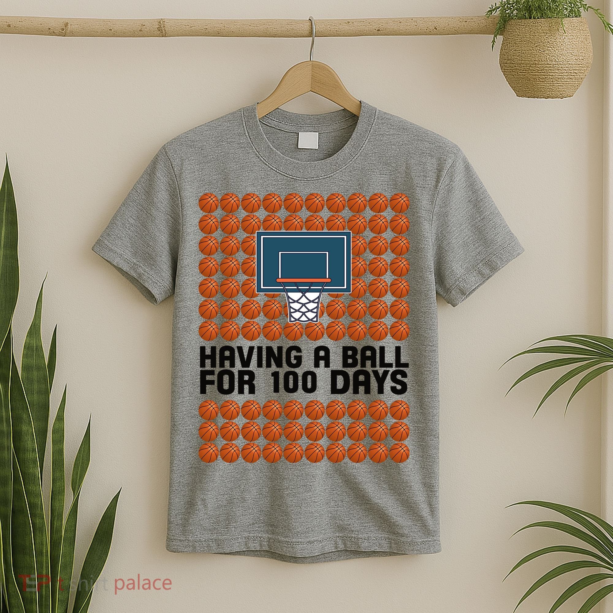 Having A Ball For 100 Days Of School Basketball T-Shirt