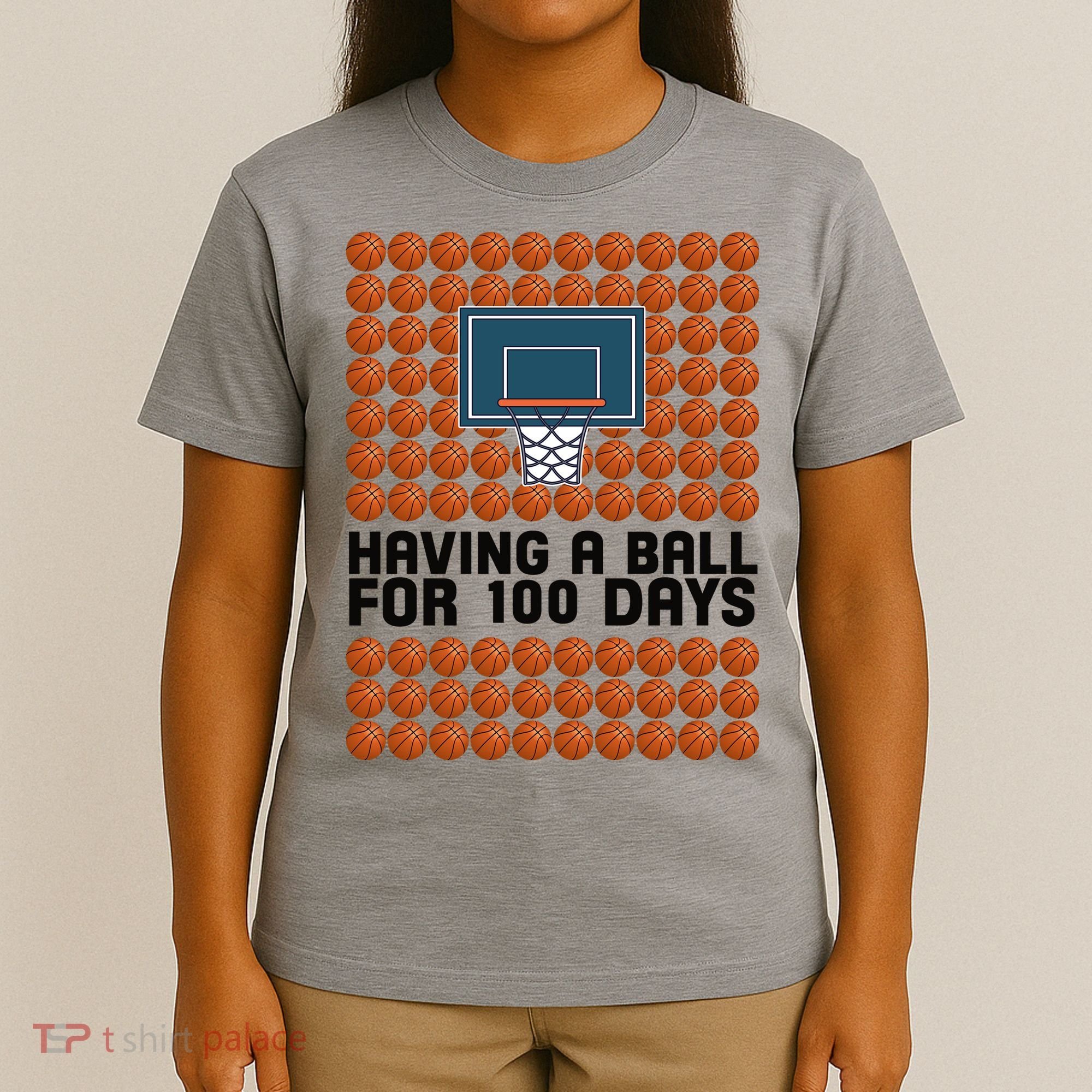 Having A Ball For 100 Days Of School Basketball T-Shirt