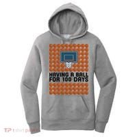 Having A Ball For 100 Days Of School Basketball Women's Hoodie thumb 0