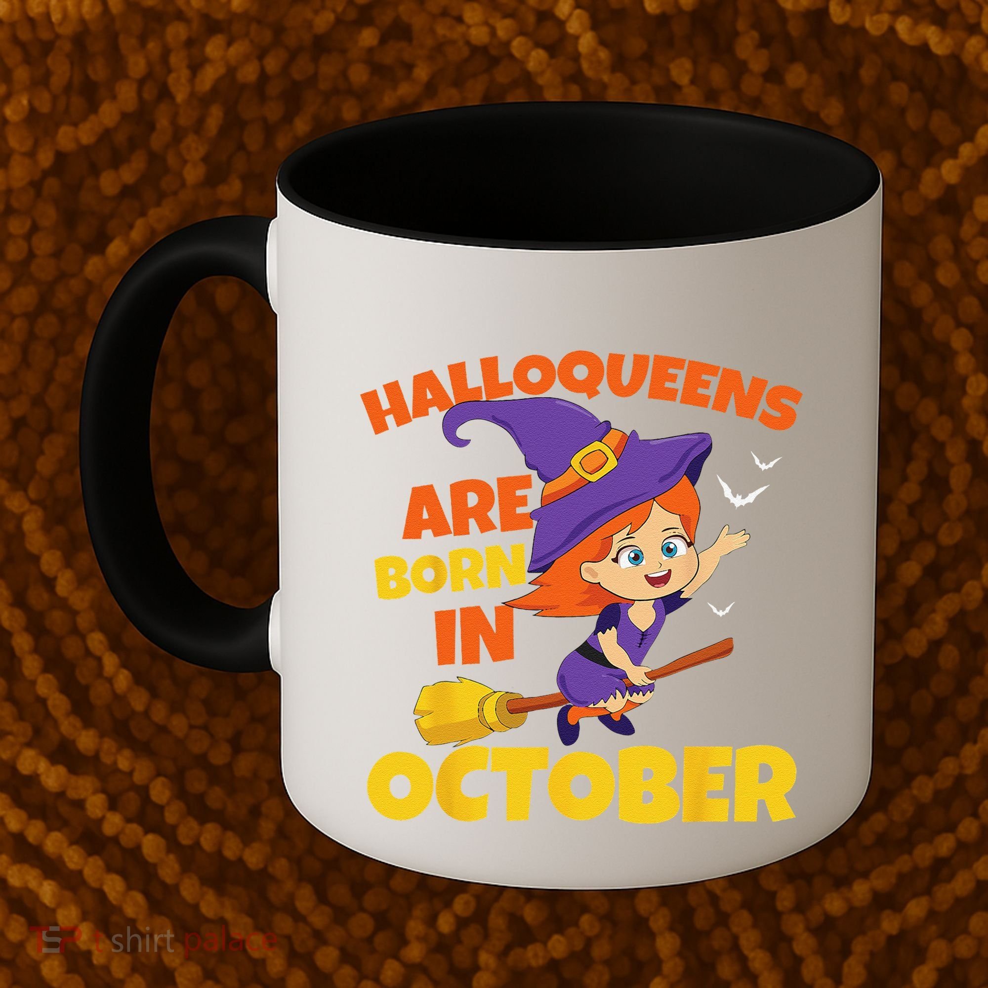 Halloqueens Are Born In October Birthday Halloween Coffee Mug