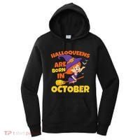 Halloqueens Are Born In October Birthday Halloween Women's Hoodie thumb 0