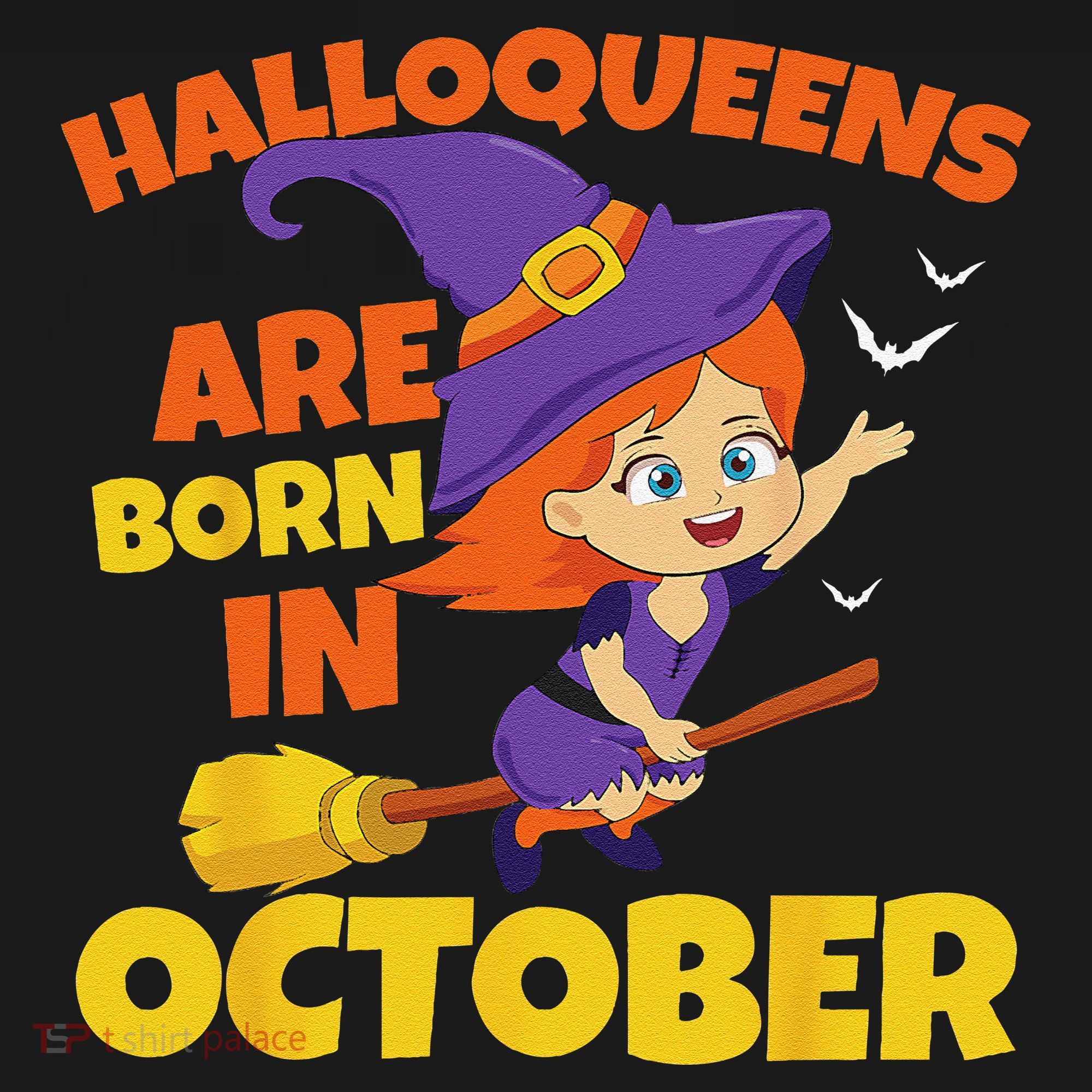 Halloqueens Are Born In October Birthday Halloween Women's Hoodie
