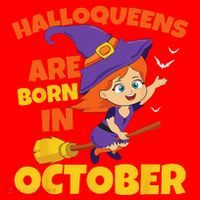 Halloqueens Are Born In October Birthday Halloween Santa Hat thumb 1