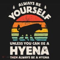 Hyena Always Be Yourself Retro Vintage 70s T-Shirt thumb 7