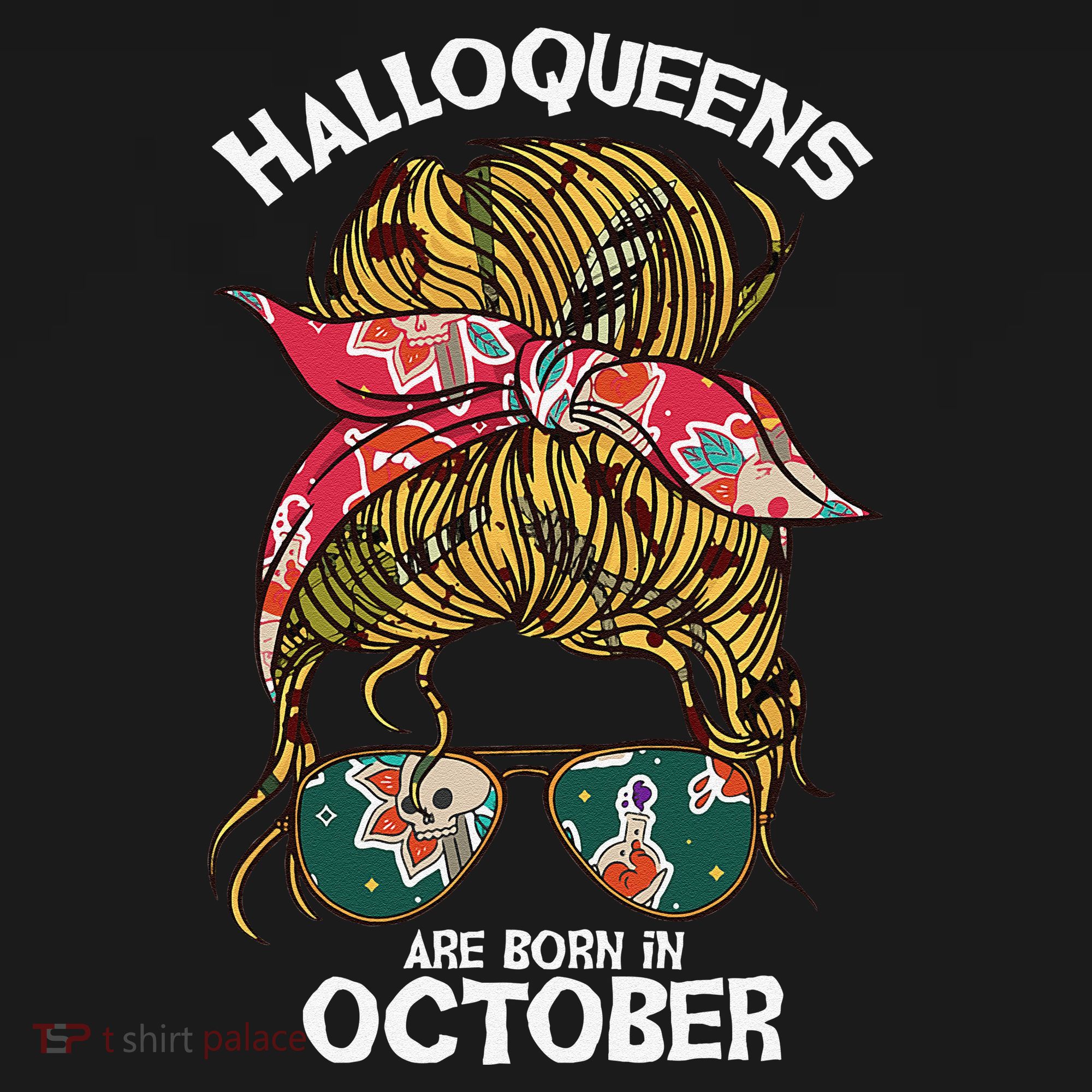 Halloqueens Are Born In October Birthday Women Halloween Women's Tank Top