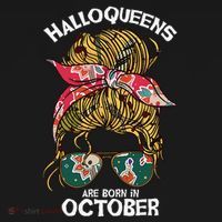 Halloqueens Are Born In October Birthday Women Halloween Visor thumb 3