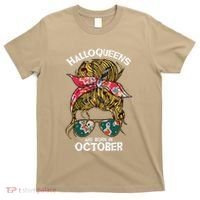 Halloqueens Are Born In October Birthday Women Halloween T-Shirt thumb 0