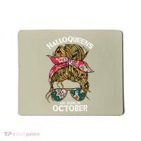Halloqueens Are Born In October Birthday Women Halloween Mousepad thumb 0