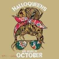 Halloqueens Are Born In October Birthday Women Halloween Mousepad thumb 1