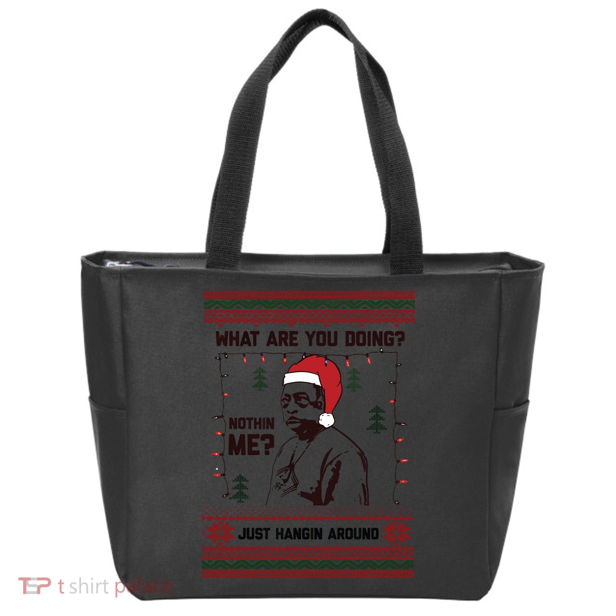 Hanging Around Christmas Sweater Beetlejuice Tote Bag