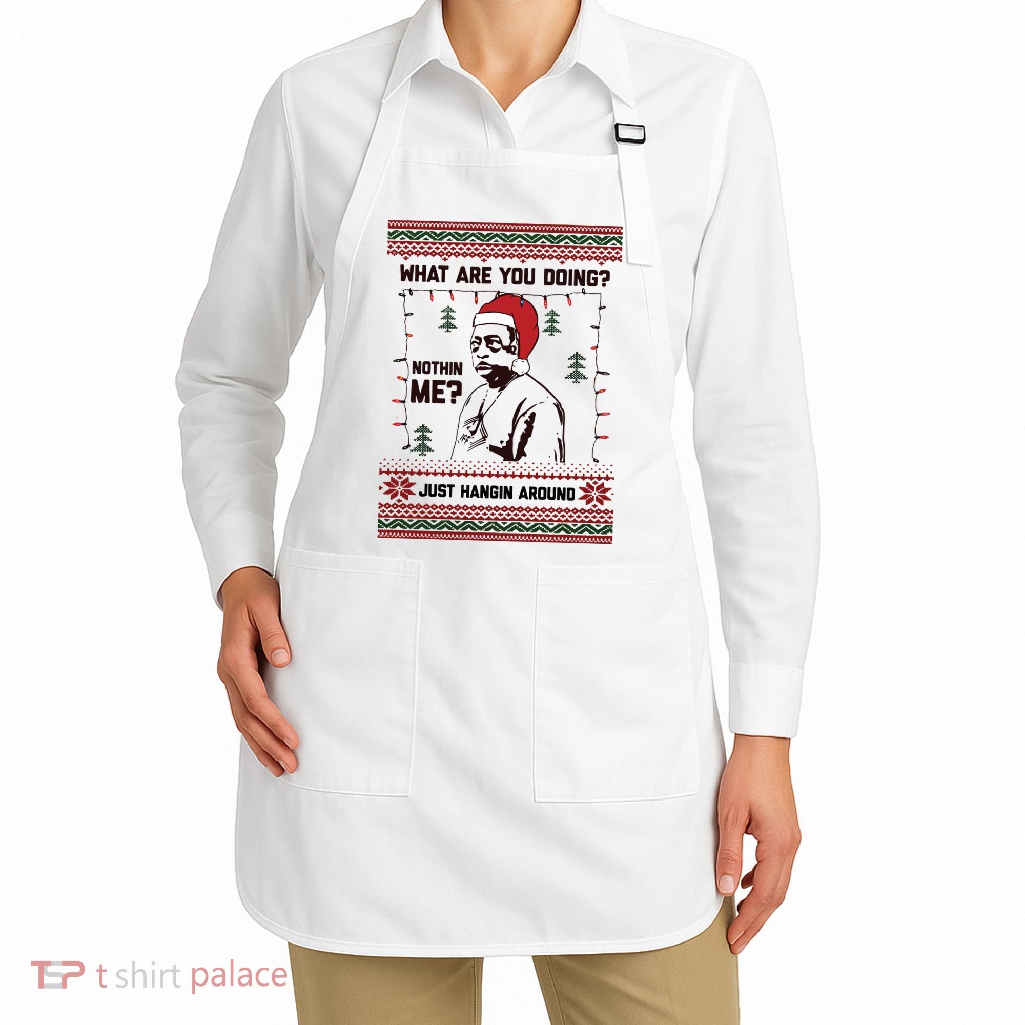 Hanging Around Christmas Sweater Beetlejuice Apron