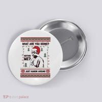 Hanging Around Christmas Sweater Beetlejuice Button thumb 0