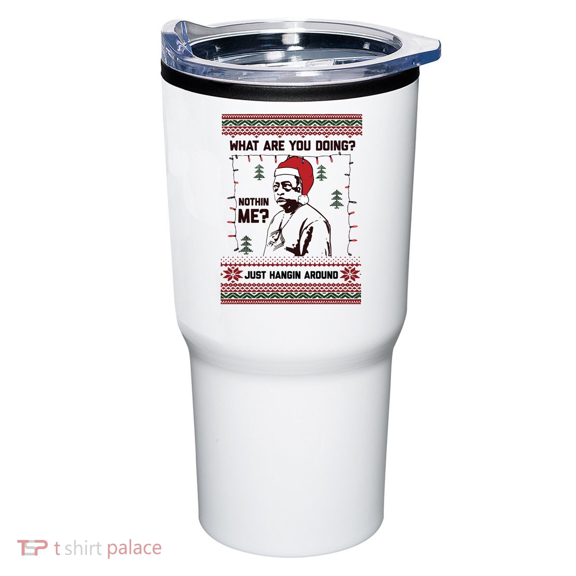 Hanging Around Christmas Sweater Beetlejuice Tumbler