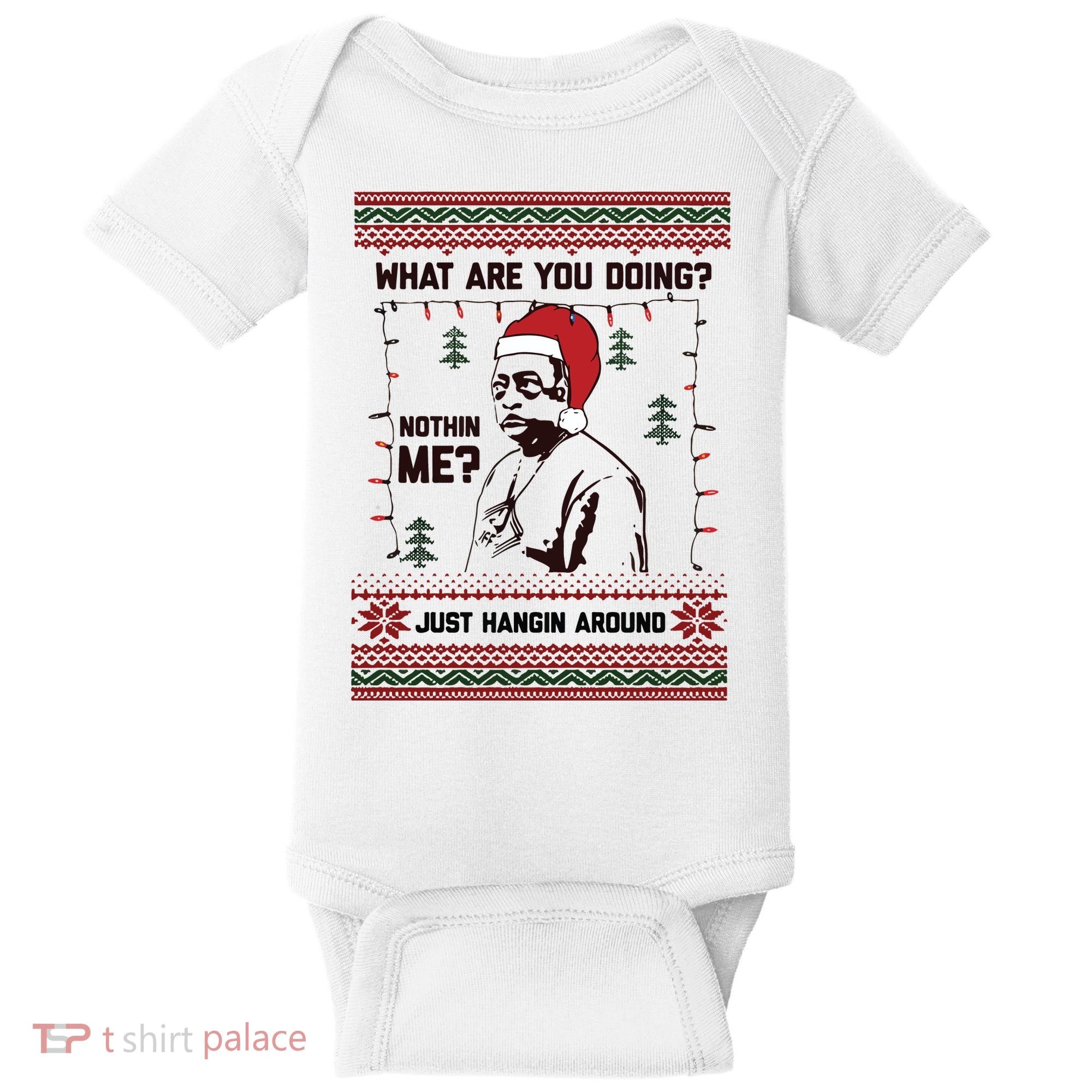 Hanging Around Christmas Sweater Beetlejuice Baby Bodysuit