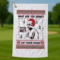 Hanging Around Christmas Sweater Beetlejuice Golf Towel thumb 1