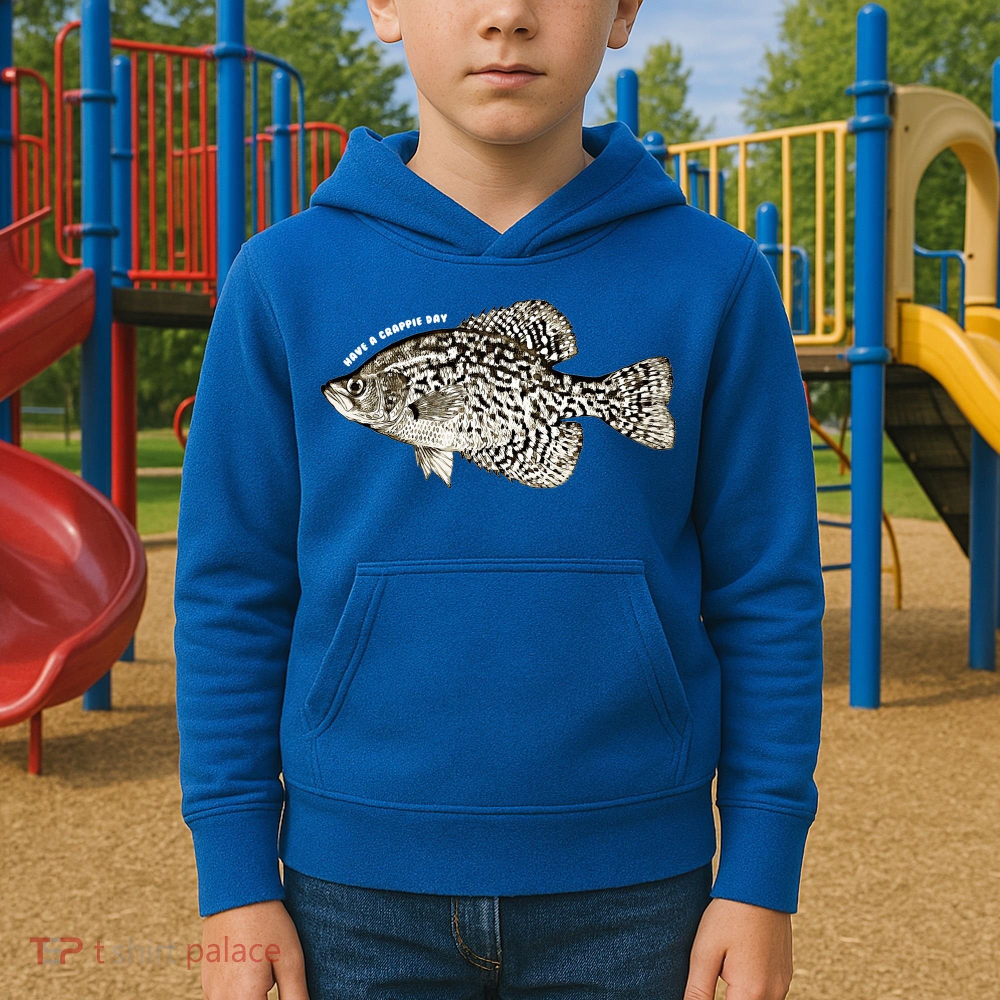 Have A Crappie Day Fishing Cool Gift Kids Hoodie