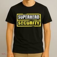 Halloween Adult Costume Superhero Security Dad Mom T-Shirt thumb 3