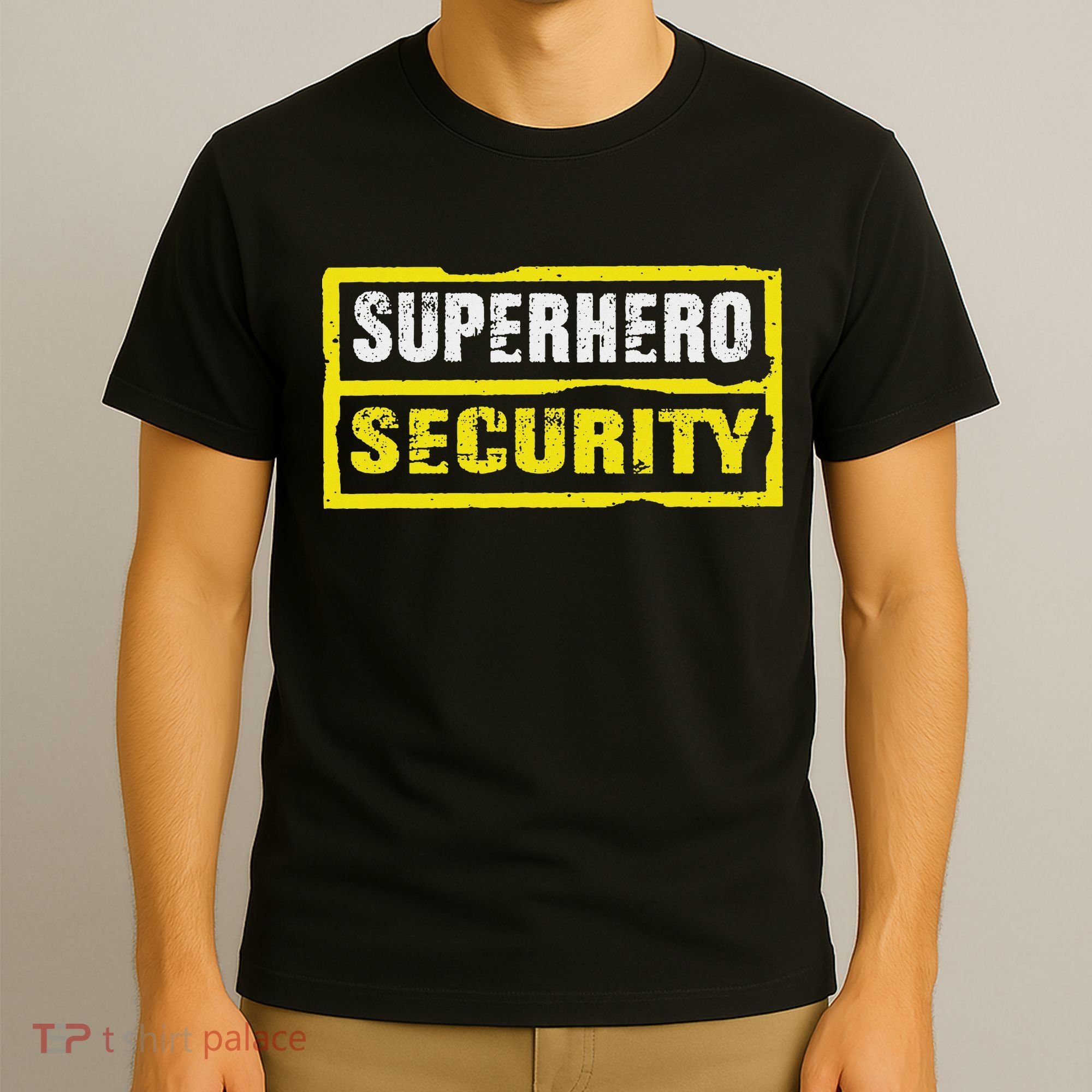Halloween Adult Costume Superhero Security Dad Mom T-Shirt