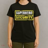 Halloween Adult Costume Superhero Security Dad Mom T-Shirt thumb 4