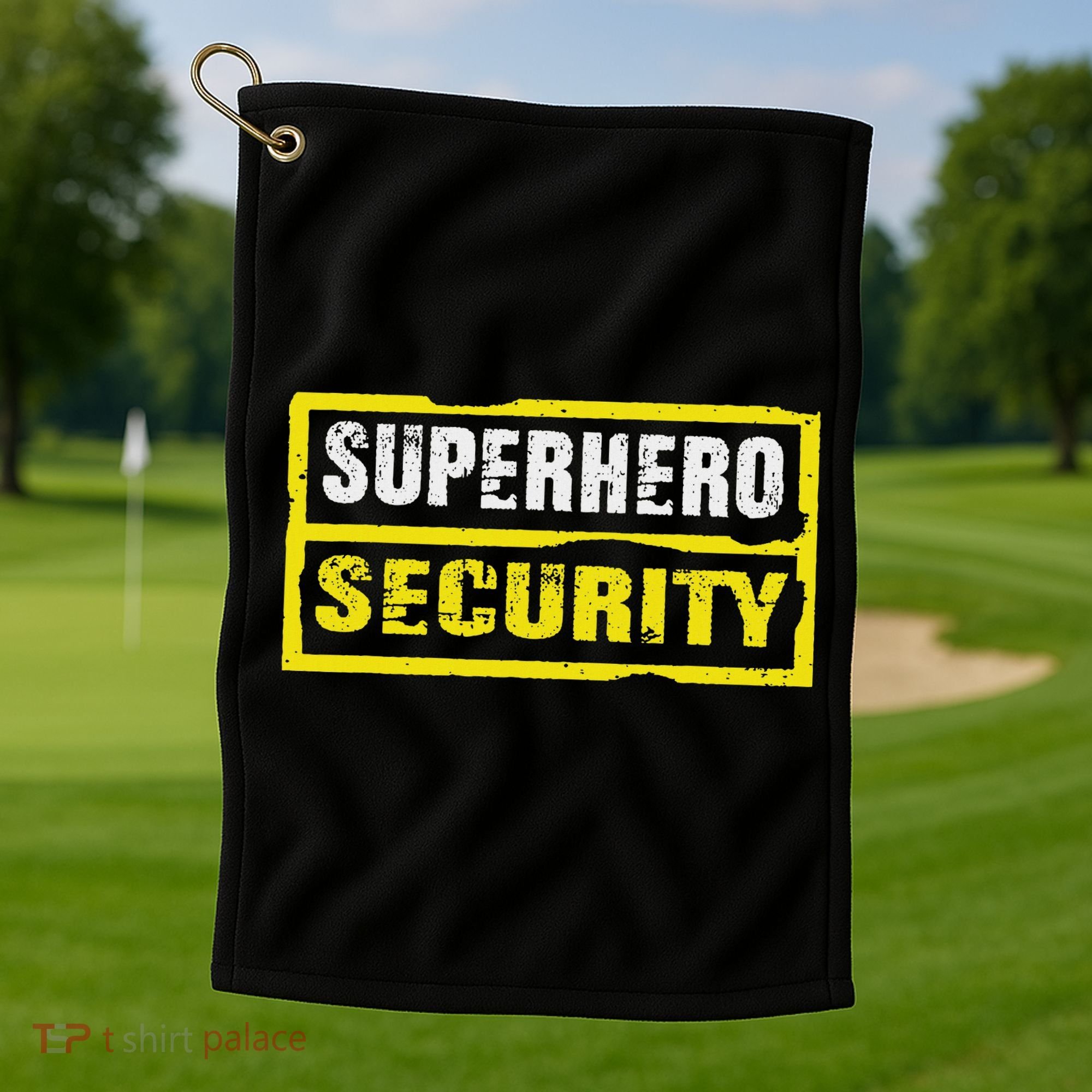Halloween Adult Costume Superhero Security Dad Mom Golf Towel