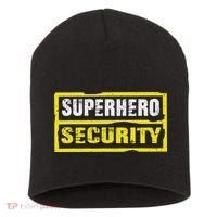Halloween Adult Costume Superhero Security Dad Mom Short Acrylic Beanie thumb 0