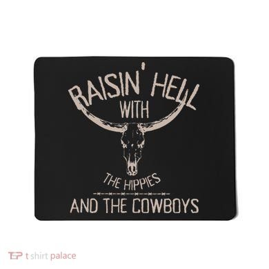 Hippies And Cowboys Western Cowhide Mousepad