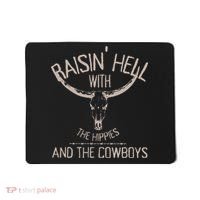 Hippies And Cowboys Western Cowhide Mousepad thumb 0