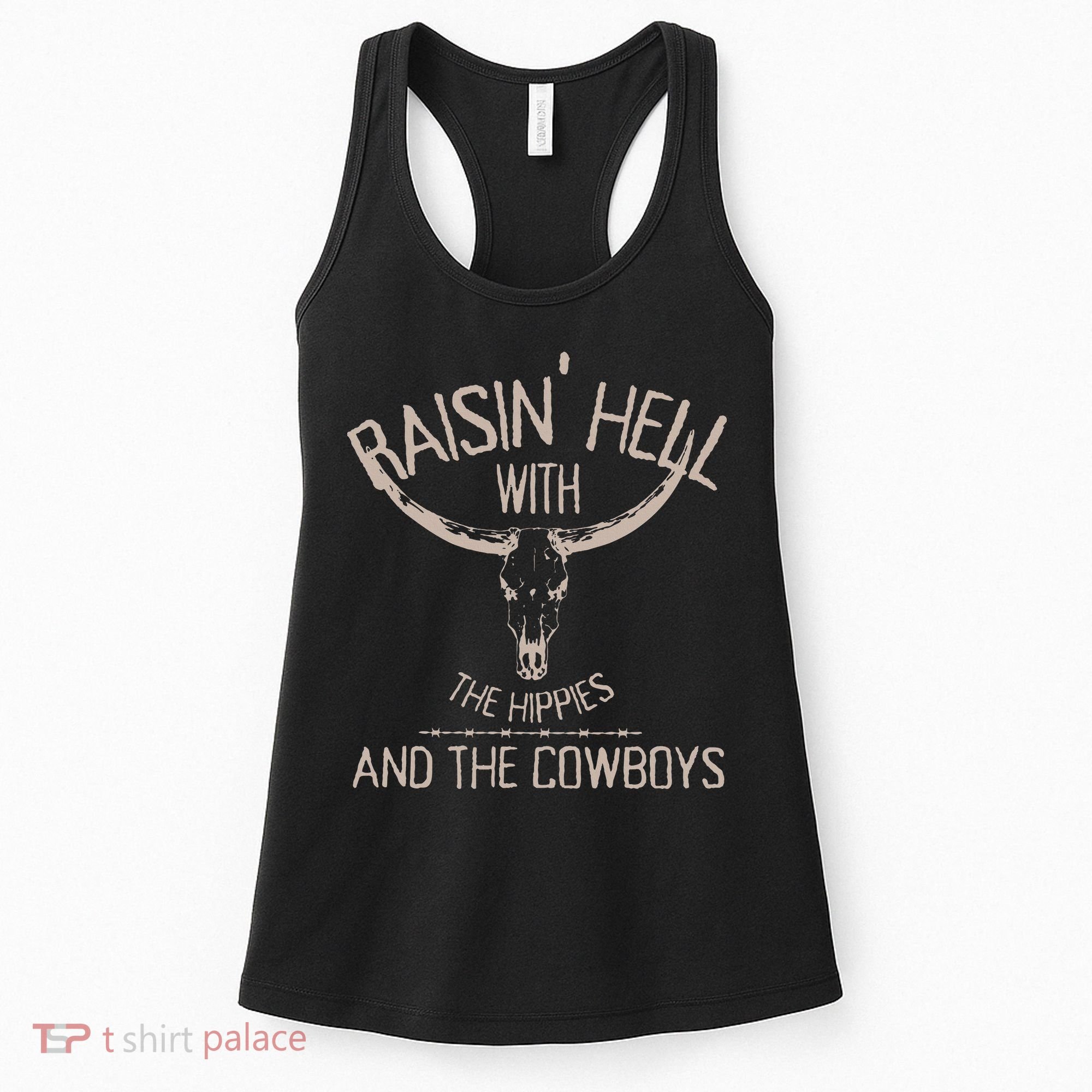 Hippies And Cowboys Western Cowhide Women's Tank Top
