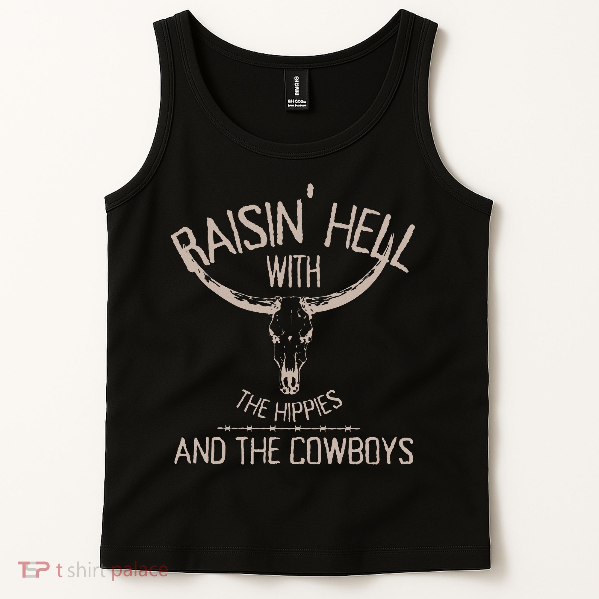 Hippies And Cowboys Western Cowhide Tank Top