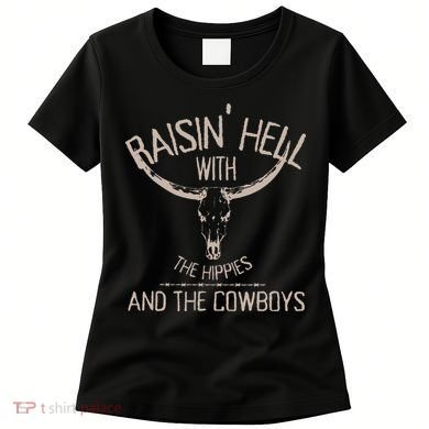 Hippies And Cowboys Western Cowhide Women's T-Shirt
