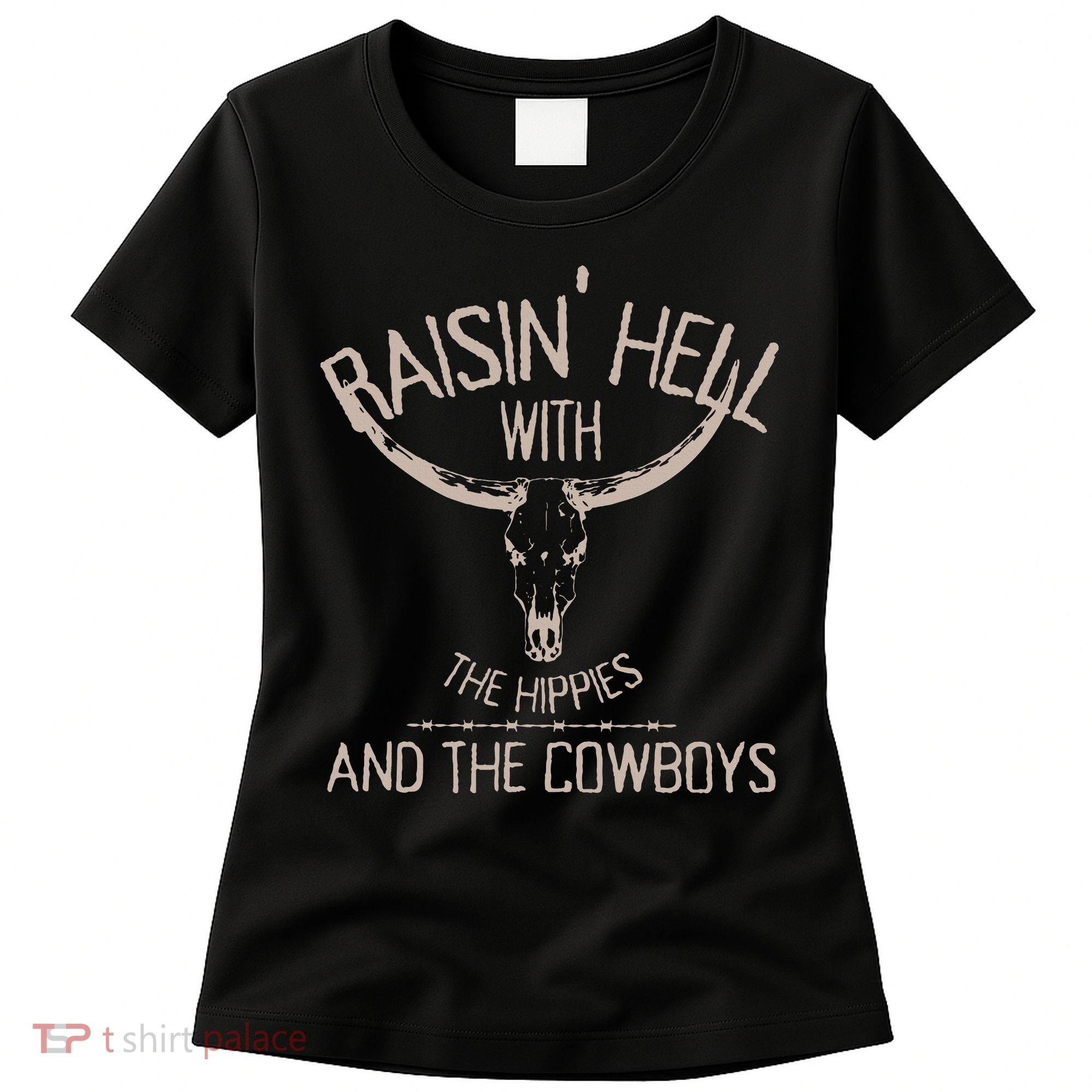 Hippies And Cowboys Western Cowhide Women's T-Shirt